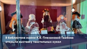 В библиотеке имени К.В. Плехановой Тамбова открыли выставку текстильных кукол