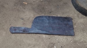 Процесс изготовления ножа-тесака из ржавой рессоры