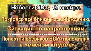Новости СВО, 12 ноября. Латиноамериканских наемников ВСУ разнесли «Герани»