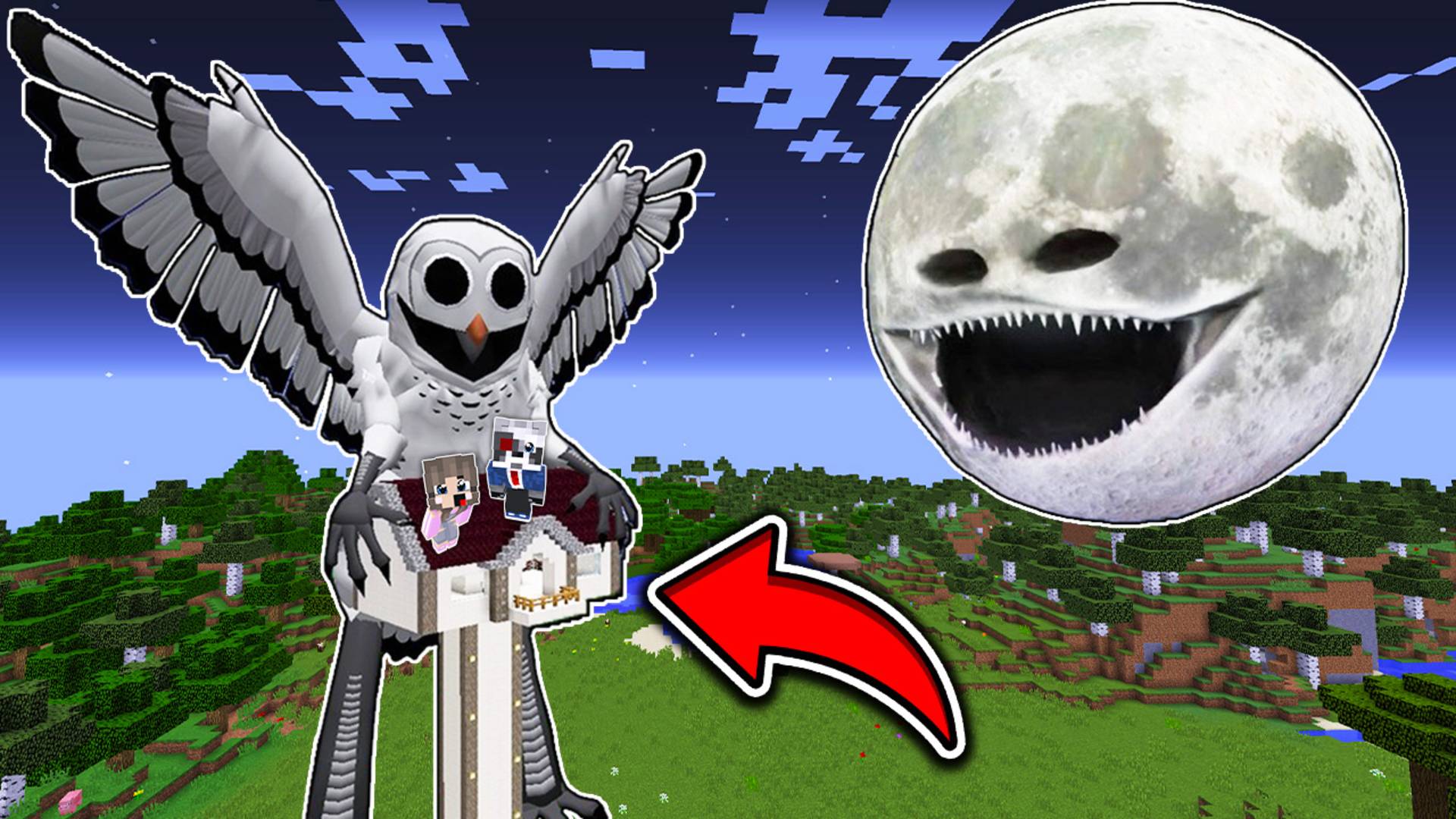 СОВА 99 НОЧЕЙ В ЛЕСУ и ЛУНА ПРОСНУЛАСЬ ПРИШЛА К НАМ ДОМОЙ в МАЙНКРАФТ НУБ И ПРО В MINECRAFT АНИМАЦИЯ смотреть онлайн