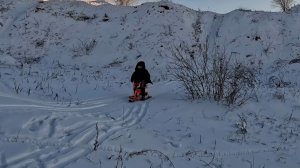 Зимнее катание на эндуро мотоцикле д.Талька