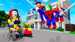 БЕДНЫЙ ГЕРОЙ Джей Джей хочет больше любви от семьи ЧЕЛОВЕКА-ПАУКА Майки! Анимация Роблокс