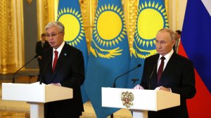 Владимир Путин и Президент Казахстана на XXI Форуме сотрудничества России и Казахстана, 12.11.25