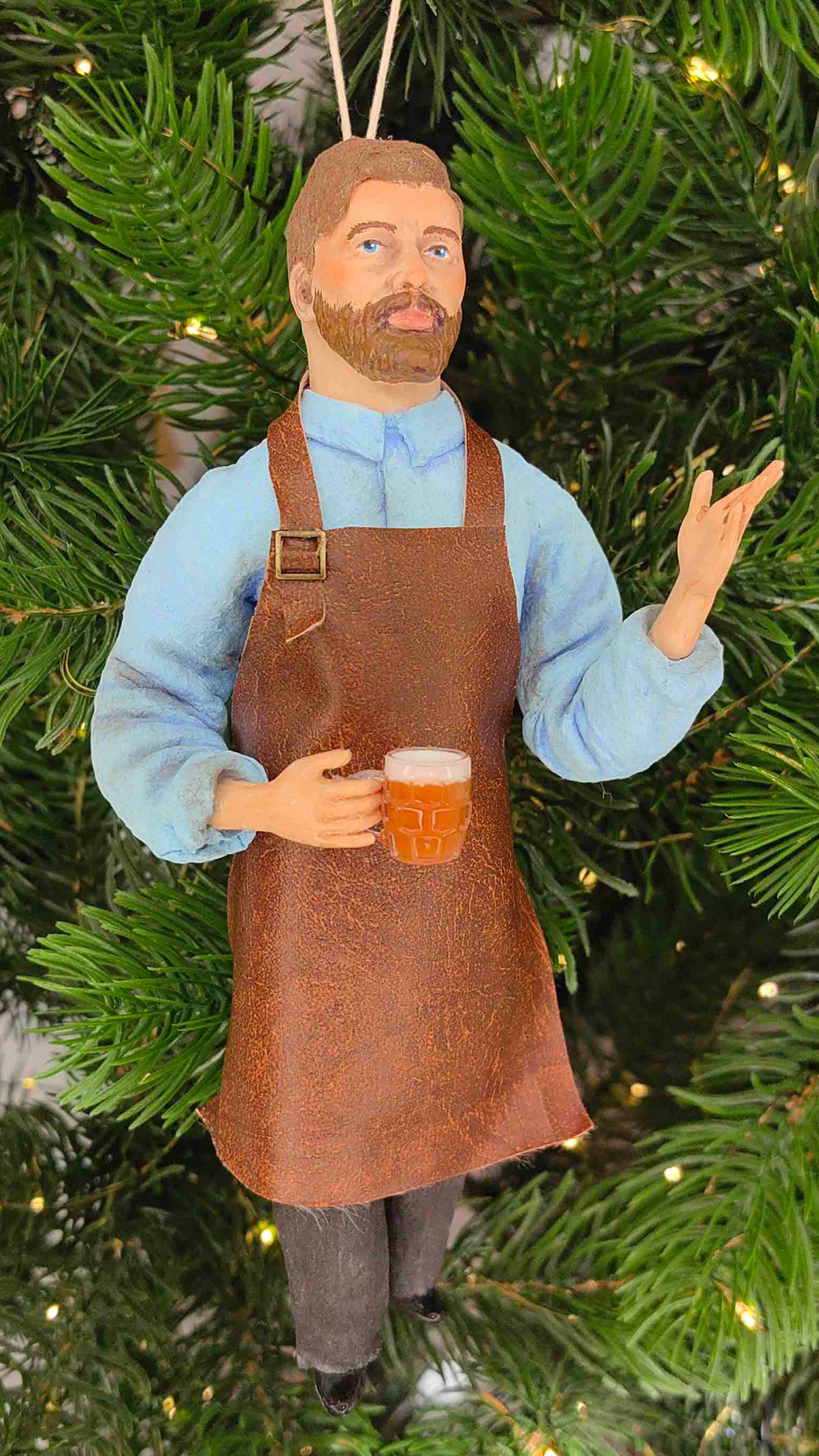 Ватная ёлочная игрушка “Пивовар” от  «Фермы Радости»