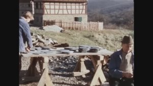 Изготовление и покрытие дома каменной черепицей. Старая школа.