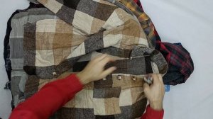 40721 Рубашки мужские фланель на мех подкладе, 4пак, camicie flanele imbotito 1/2, секонд (extra) оп