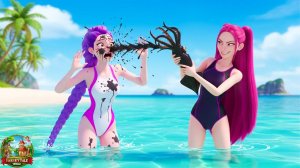 СПАСЕНИЕ РУМИ С УЧАСТКА МИРЫ ВО ВРЕМЯ СОРЕВНОВАНИЙ ПО ПЛАВАНИЮ - HUNTRX GOLDEN - KPOP DEMON HUNTERS