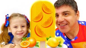 Настя и Папа готовят домашнее мороженое с разных фруктов и овощей. Сборник видео для детей