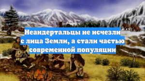 Неандертальцы не исчезли с лица Земли, а стали частью современной популяции