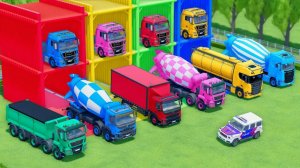 Катаемся на крутых разноцветных машинках и грузовиках из мультиков для детей №16 🚗🚗