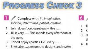 SPOTLIGHT 7, PROGRESS CHECK 3 - котрольная