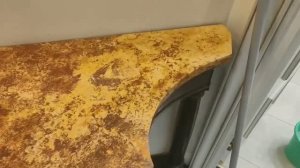 Ремонт мраморной  столешницы#реставрациямрамора