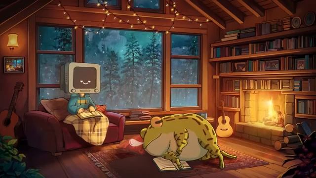 a little snow stop overthinking relaxing music chill lo-fi hip hop beats смотреть онлайн
