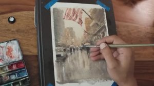 Акварельная живопись. Как создать атмосферу в городском пейзаже