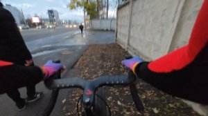 Еду на "шоссейном фэтбайке" по магазинам