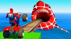 ГОНОЧНАЯ ТРАССА С ПРЕПЯТСТВИЯМИ ДЛЯ СУПЕРГЕРОЕВ 🚗 ЧЕЛОВЕК ПАУК ПРОТИВ БЭТМЕНА И ХАЛКА №6