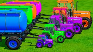 МУЛЬТИКИ ПРО РАЗНОЦВЕТНЫЕ ТРАКТОРЫ И МАШИНКИ ДЛЯ ДЕТЕЙ! БОЛЬШИЕ И МАЛЕНЬКИЕ ТРАКТОРЫ!