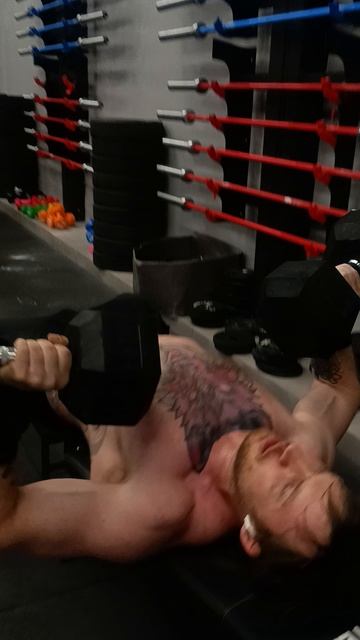 Жим лёжа двух гантелей