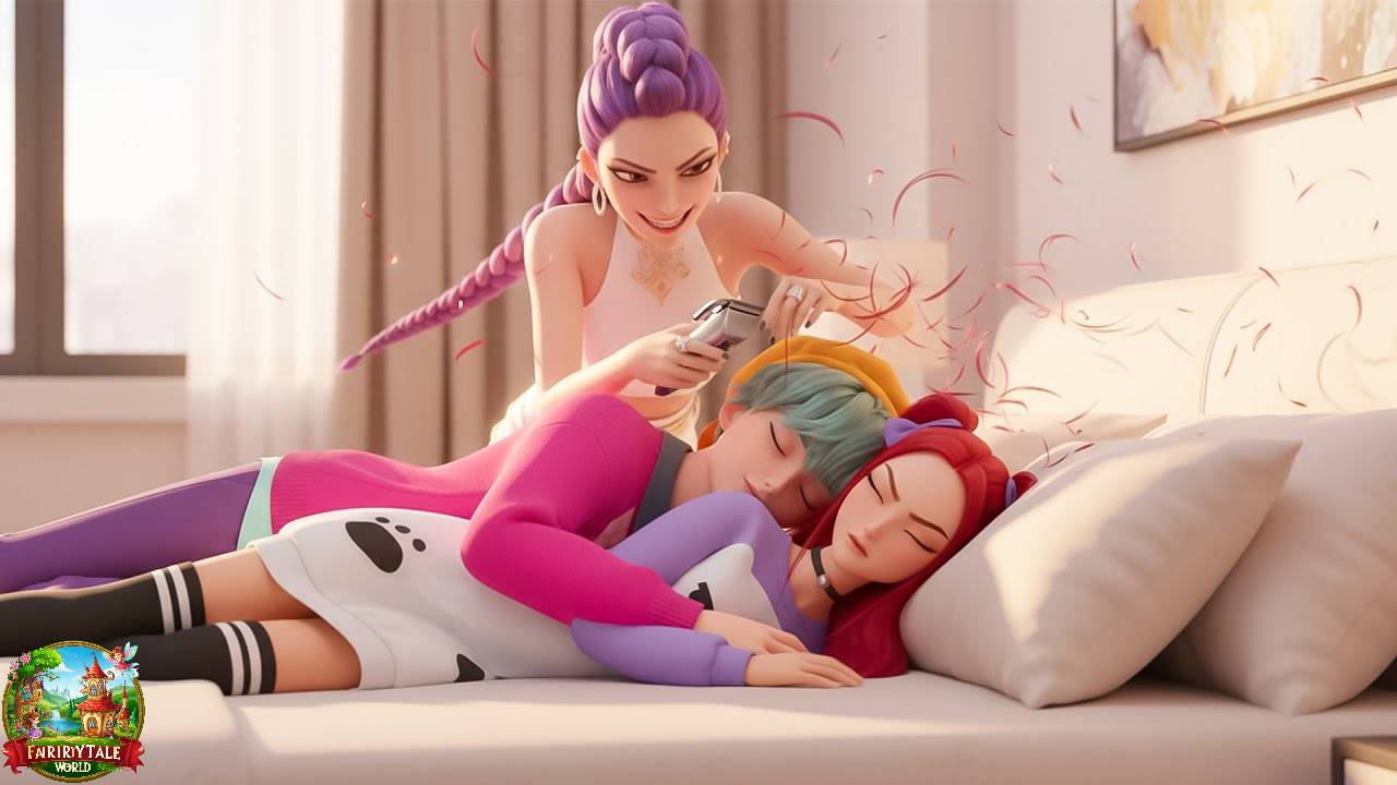 СПАСАЮ МИРУ ОТ ЗАГОВОРА РУМИ ОБРЕЗАТЬ ЕЙ ВОЛОСЫ - GOLDEN HUNTRX  KPOP Demon