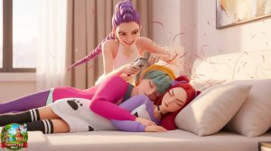 СПАСАЮ МИРУ ОТ ЗАГОВОРА РУМИ ОБРЕЗАТЬ ЕЙ ВОЛОСЫ - GOLDEN HUNTRX  KPOP Demon