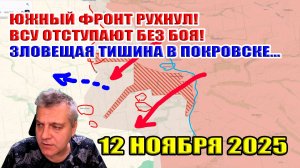 Южный фронт РУХНУЛ! ВСУ отступают без БОЯ! Зловещая тишина в Покровске... 12 ноября 2025