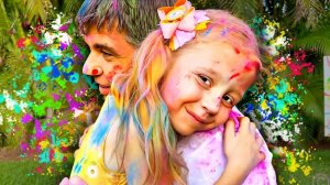 Настя и папа  весёлые развлечения и игры дома. Истории для детей.