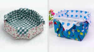 2 простые идеи для шитья 🧵 Как сшить текстильную корзинку для домашнего хранения
