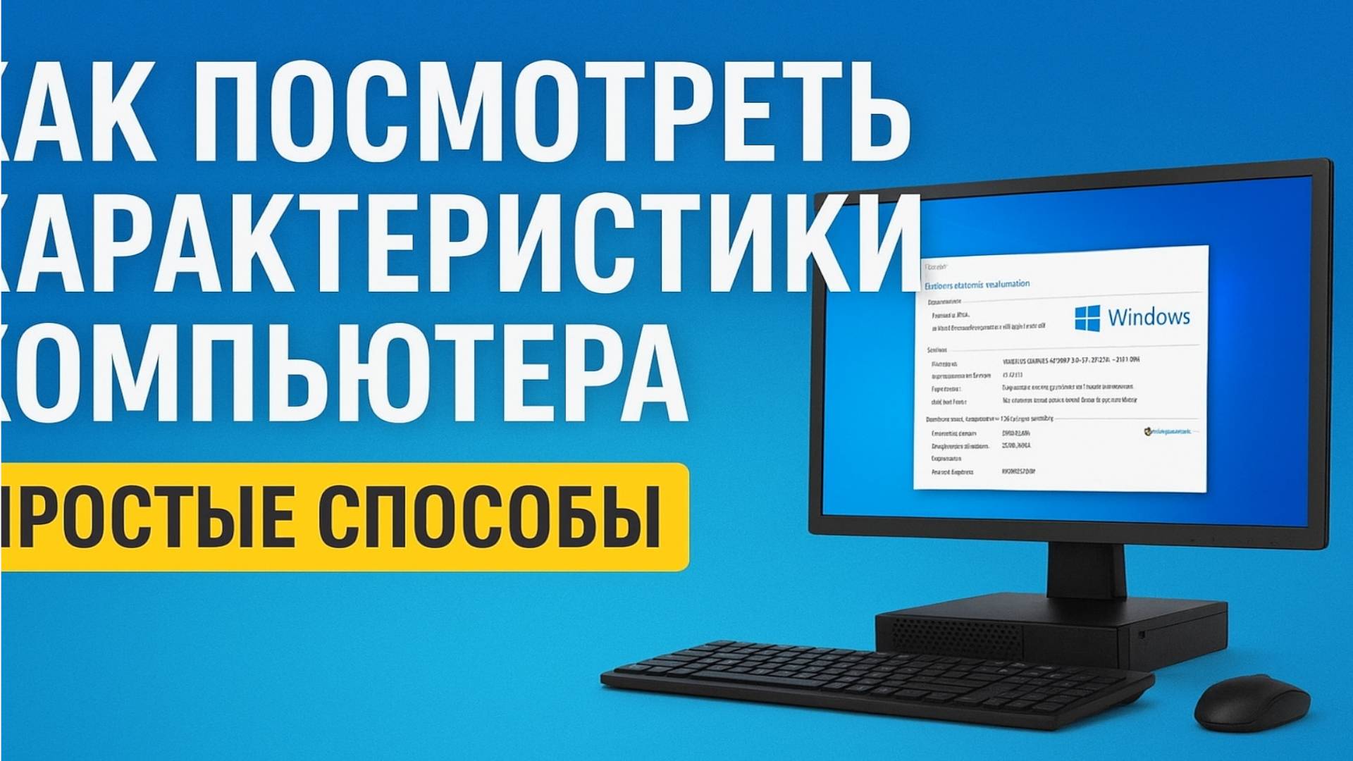 Как посмотреть характеристики компьютера