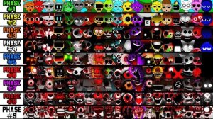 все персонажи вместе спрунки микс фаза 1 против фаза 2,3,4,5,6,7,8,9