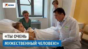 Воробьёв навестил мальчика, который лишился пальцев после взрыва в Красногорске