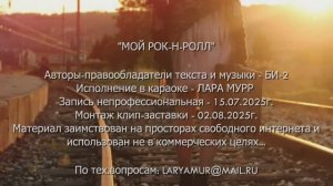 "МОЙ РОК-Н-РОЛЛ" (авторы: М.Карасёв и Би2 (ино-агент)), исполнение в караоке и монтаж - Лара Мурр