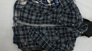 40719 Рубашки мужские фланель на мех подкладе, 2пак, camicie flanele imbotito 1/2, секонд (extra) оп