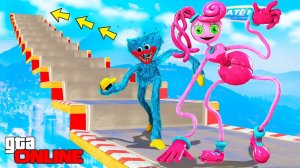 КАК ДАЛЕКО МАМА ДЛИННЫЕ НОГИ СМОЖЕТ ЗАБРАТЬСЯ ПО СТУПЕНЬКАМ ЛЕСТНИЦЫ ? - ЭКСПЕРИМЕНТЫ ГТА 5