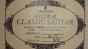 Гитара Cremona 4671 Mistral - ель ламинат - В тот вечер я не пил не ел ( Высоцкий )