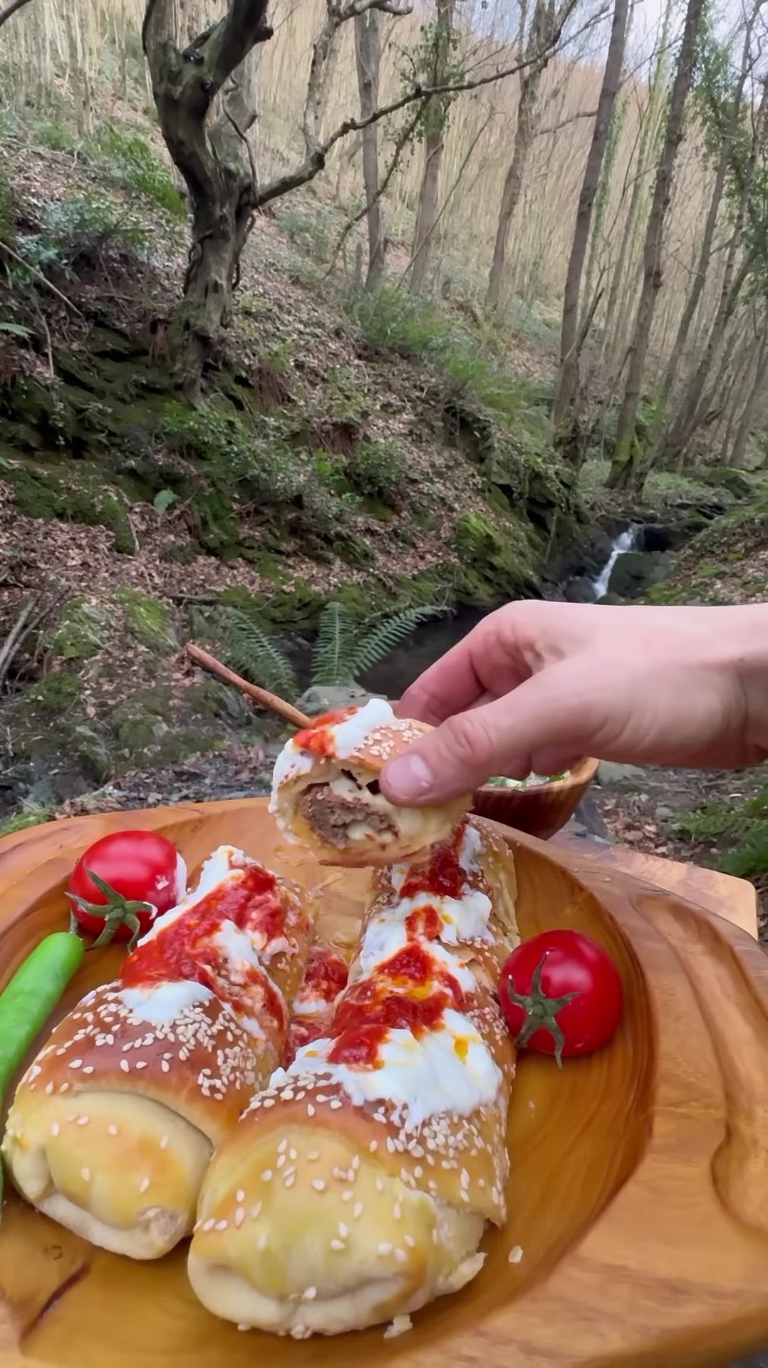 Люля-кебаб приготовленый на костре 🥩