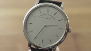 Обзор на русском часов A. Lange & Sohne Saxonia Thin (211.026)