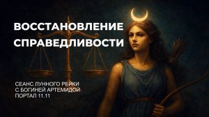 11.11 портал Восстановление Справедливости. Сеанс лунного рейки с богиней Артемидой