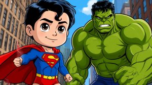 Супермен и его семья против семейки Халка 💪