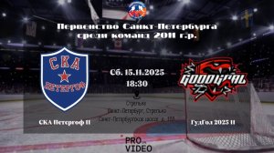 ХК "СКА Петергоф" 11 - ХК "ГудГол 2025" 11 | 15.11.2025