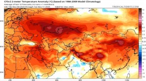 Декабрь 2025 года ожидается теплее климатической номы. Предварительная метеомодель