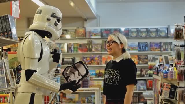 star wars fans film kiss