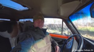 Первый выезд с собакой на зайца. Нашел заброшенный дом в лесу.