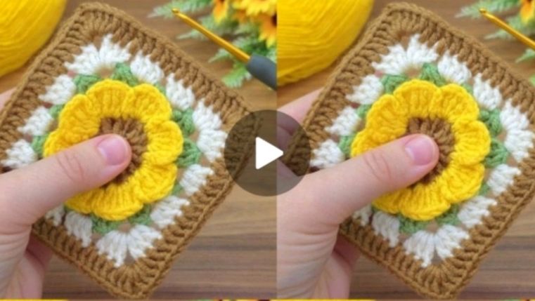 Квадратный мотив крючком #все_в_жизни_связано смотреть онлайн