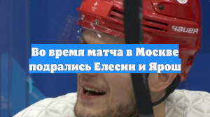 Во время матча в Москве подрались Елесин и Ярош