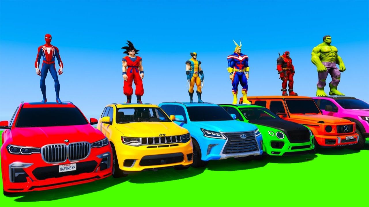 Испытание МЕГА-ПРЫЖКА НА МАШИНАХ ЧЕЛОВЕКА-ПАУКА! БОЙ СУПЕРГЕРОЕВ! Новые эпические трюки! СУПЕР ГОНКИ