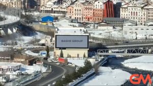 Реклама на медиафасаде в Сочи, Эсто-Садок, Олимпийская 10