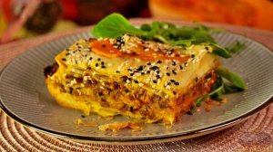 Сытный пирог для прохладных вечеров. МЯСНАЯ БУГАЦА С ТЫКВОЙ