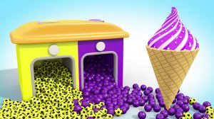 Мячи и Мороженое Учим цвета  Обучающие мультик для малышей Детское образование