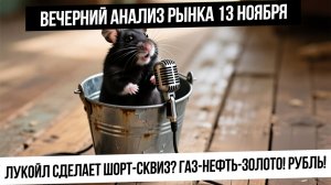 Вечерний анализ рынка 13 ноября. Лукойл стабилизировался и встал в накопление? Нефть и газ! Золото!