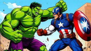 Халк против капитана америки. Битва супергероев.